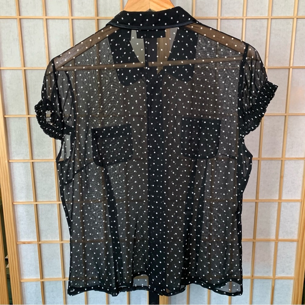 INC International Concepts Sheer Silk Blouse - Picture 4 of 5